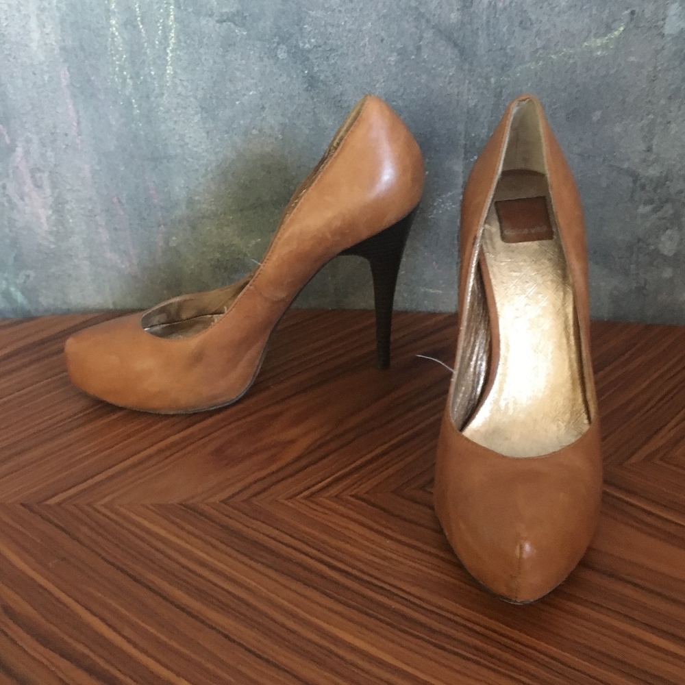 Dolce Vita Caramel Brown Covered Platform Heel
